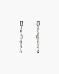 Marc Jacobs The J Marc Luxe Gem Linear Earrings Silver/Multi