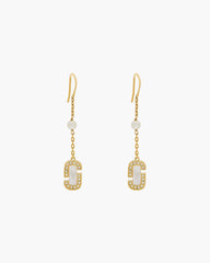 Marc Jacobs The J Marc Luxe Linear Earrings Gold/Crystal