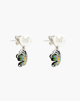 Marc Jacobs Hattie Stewart X Marc Jacobs Butterfly Pearl Earrings Silver/Multi