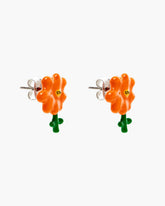 Marc Jacobs David Shrigley X Marc Jacobs Joy Flower Stud Earrings Silver/Orange