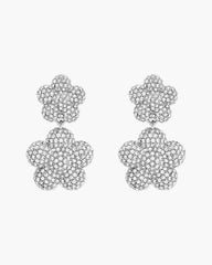 Marc Jacobs The Daisy Balloon Drop Earrings Silver/Crystal