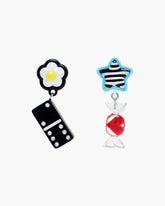 Marc Jacobs The Sticker Charm Earrings Silver Multi