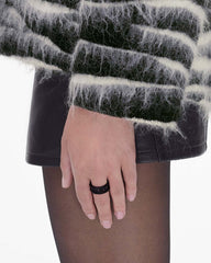 Marc Jacobs The Monogram Pave Ring Black/Black Crystal