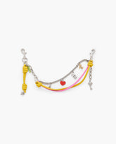 Marc Jacobs The Mini Icon Chain Bag Charm Bow Pink Multi