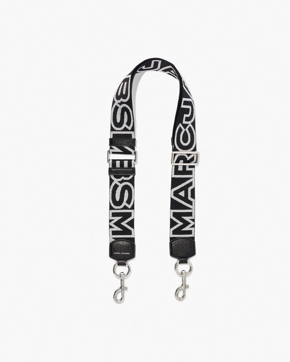 Marc Jacobs The Outline Logo Webbing Strap Black/Silver