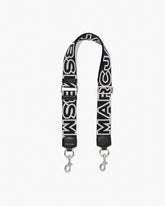 Marc Jacobs The Outline Logo Webbing Strap Black/Silver