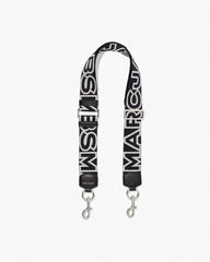 Marc Jacobs The Outline Logo Webbing Strap Black/Silver