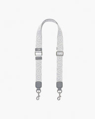 Marc Jacobs The Thin Outline Logo Webbing Strap Wolf Grey Multi