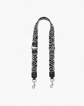Marc Jacobs The Thin Outline Logo Webbing Strap Black/Silver