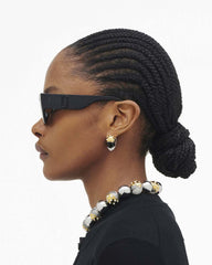 Marc Jacobs The J Marc Square Cat Eye Sunglasses Black