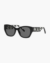 Marc Jacobs The Bold Logo Square Cat Eye Sunglasses Black/White