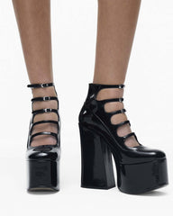 Marc Jacobs The Patent Leather Kiki Ankle Boot Black