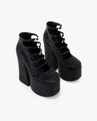 Marc Jacobs The Rhinestone Kiki Ankle Boot Black/Black