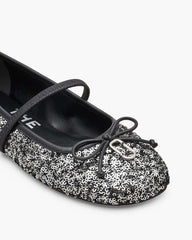 Marc Jacobs The Sequin Sabrina Ballerina Silver