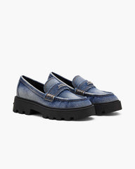 Marc Jacobs The Faded Denim Frankie Loafer Faded Vintage Indigo
