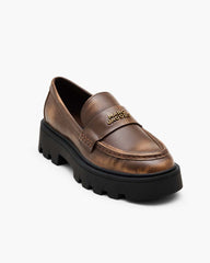 Marc Jacobs The Distressed Leather Frankie Loafer Ebony