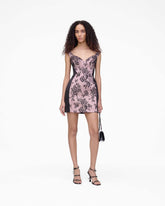 Marc Jacobs Sculpted Lace Shadow Dress Black Multi