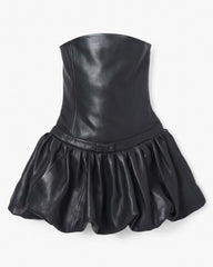 Marc Jacobs The Leather Bubble Dress Black