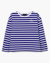Marc Jacobs Daisy Striped Longsleeve Pansy/White