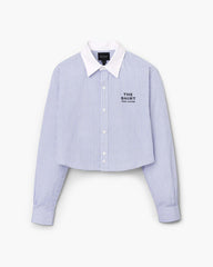 Marc Jacobs The Cropped Femme Shirt Blue Multi
