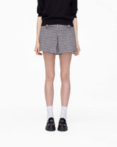 Marc Jacobs Gingham Tweed Mini Skirt Black Multi