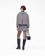 Marc Jacobs Gingham Tweed Jacket Black Multi