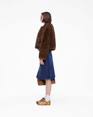 Marc Jacobs Teddy Cropped Jacket Ebony
