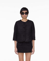 Marc Jacobs Tweed Backwards Lady Jacket Black