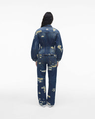 Marc Jacobs The Rip And Repair Fluted Denim Jacket Punk Indigo