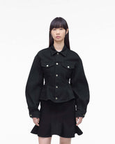 Marc Jacobs The Fluted Denim Jacket Black