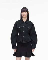 Marc Jacobs The Fluted Denim Jacket Black