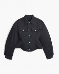 Marc Jacobs The Fluted Denim Jacket Black