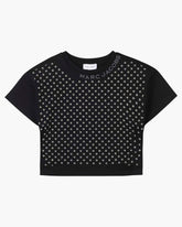 Marc Jacobs The Crystal Daisy Cropped Shirt Black