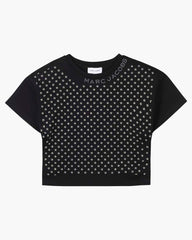 Marc Jacobs The Crystal Daisy Cropped Shirt Black