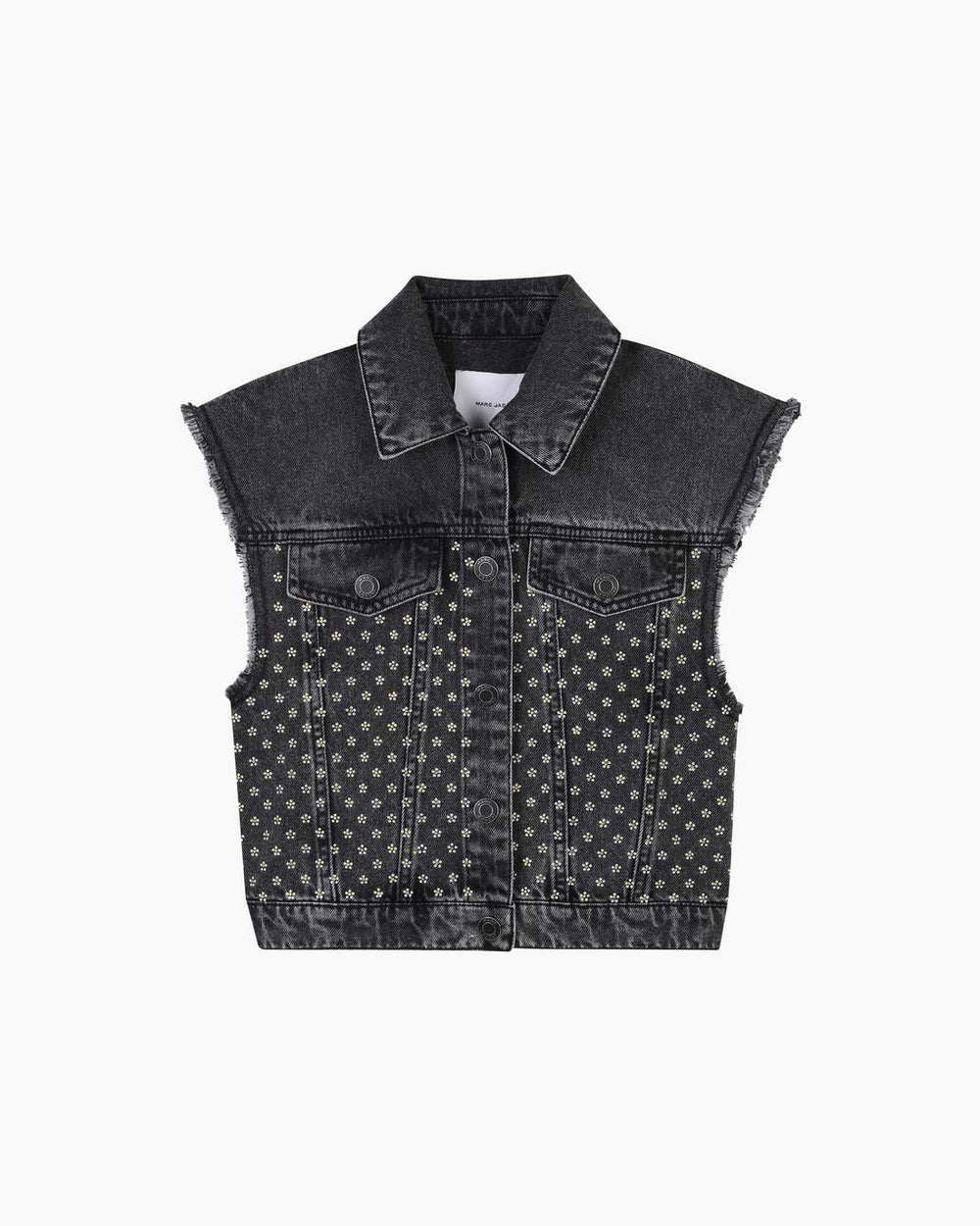Marc Jacobs The Crystal Daisy Denim Vest Black