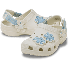 Crocs - Toddler Classic Denim Flower Adjustable Backstrap Clog