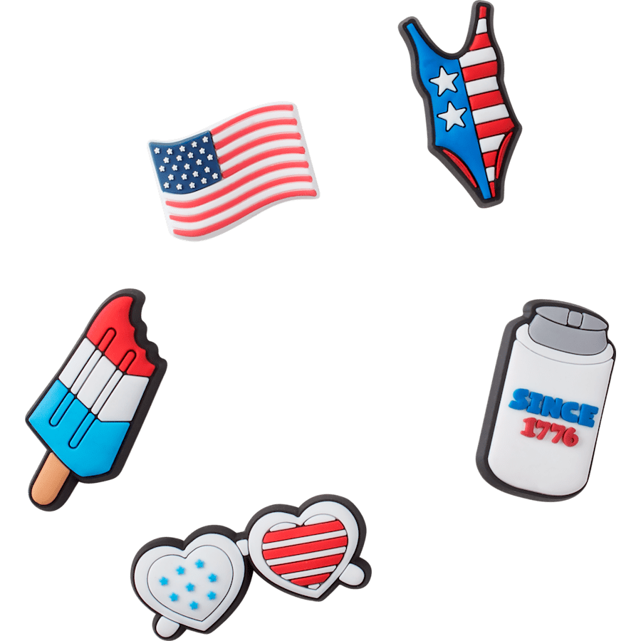 Crocs - USA 5 Pack Jibbitz Shoe Charm