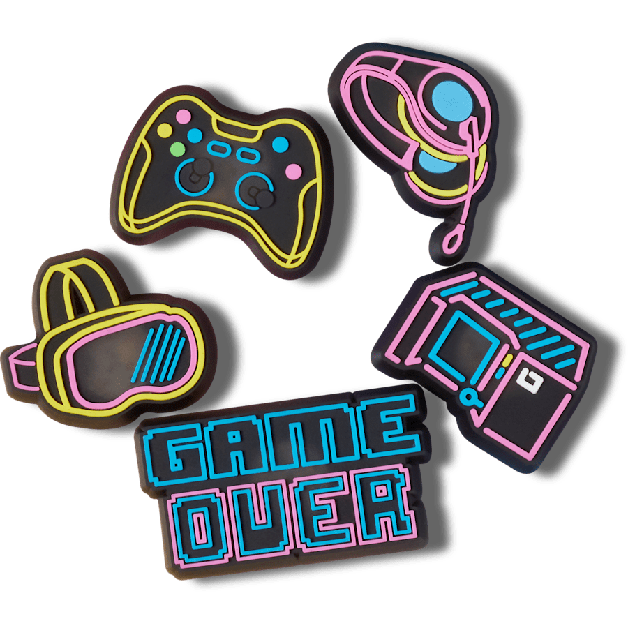 Crocs - Lights Up Neon Gamer 5 Pack Jibbitz™ charms