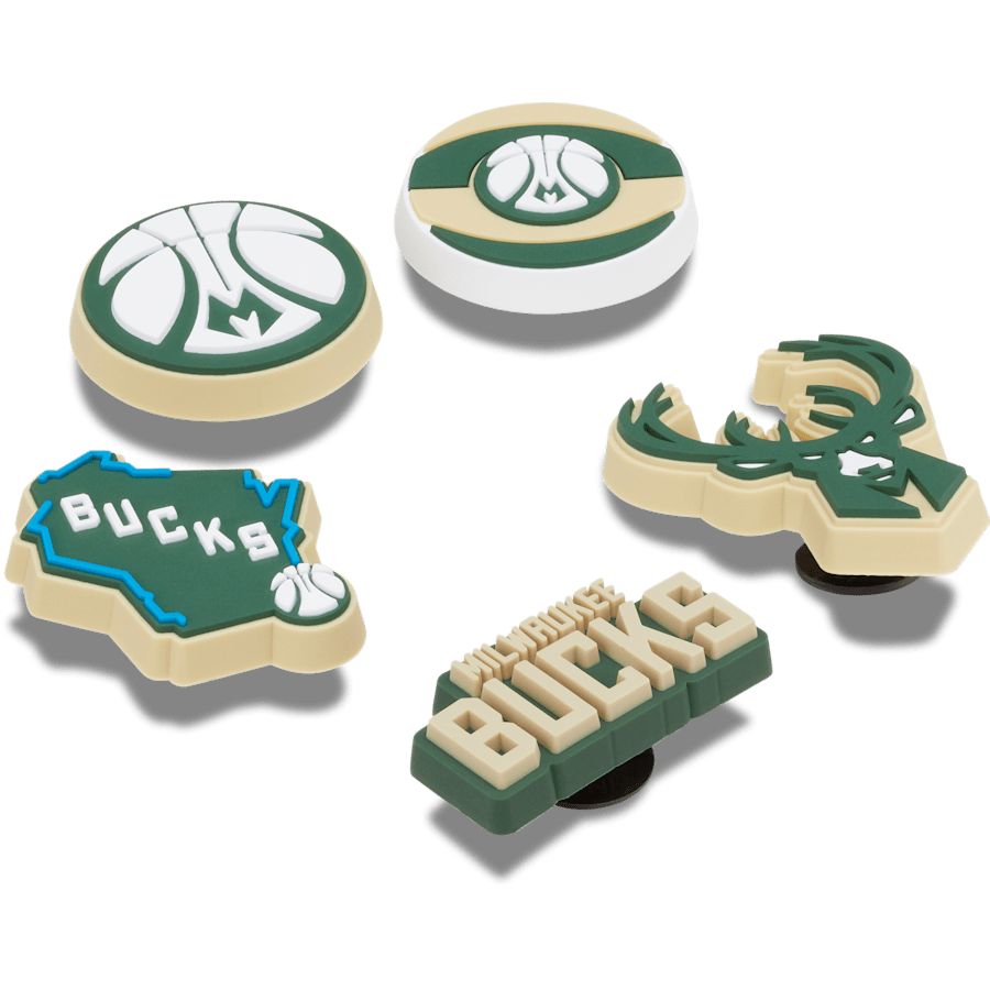 Crocs - NBA Milwaukee Bucks 5 Pack Jibbitz™ charms