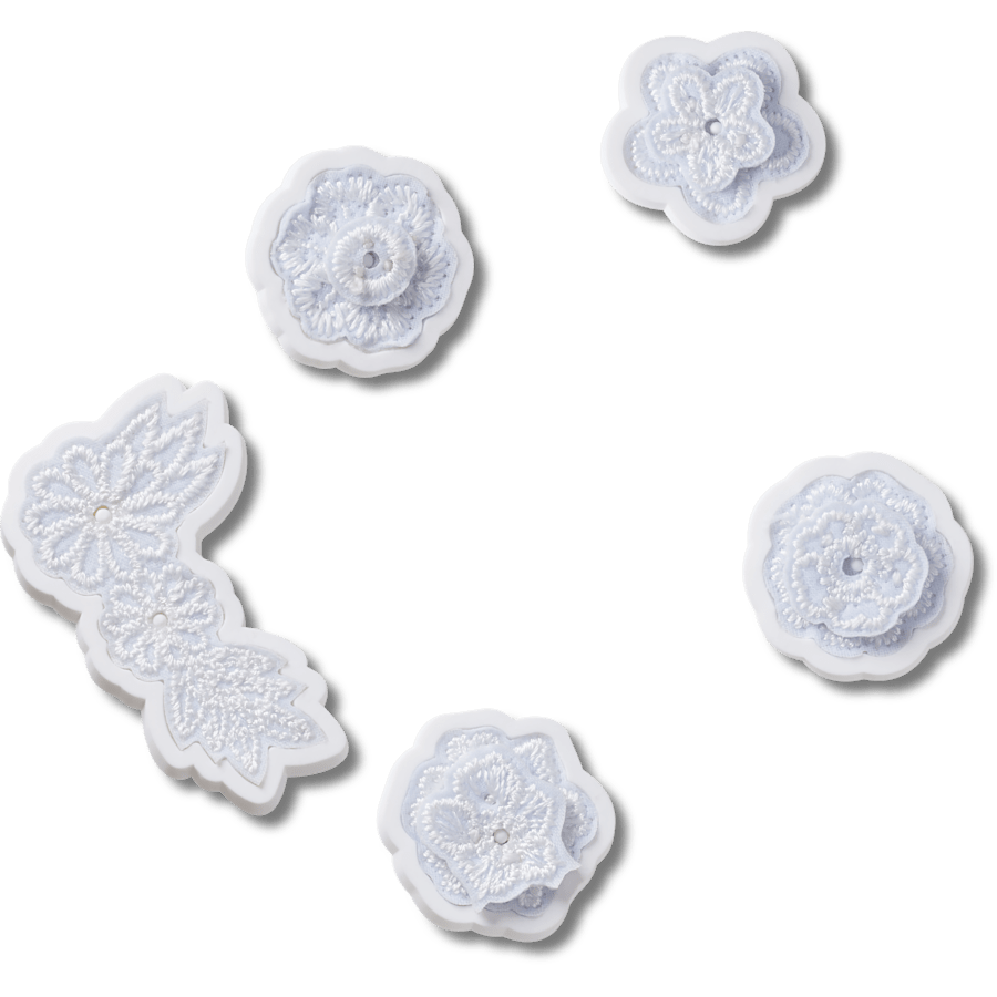 Crocs - White Elegant Floral 5 Pack Jibbitz™ charms