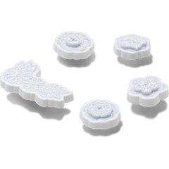 Crocs - White Elegant Floral 5 Pack Jibbitz™ charms