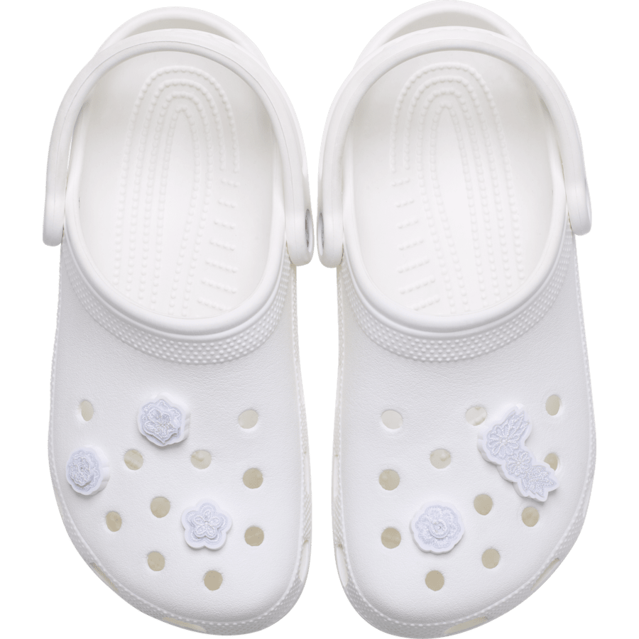 Crocs - White Elegant Floral 5 Pack Jibbitz™ charms