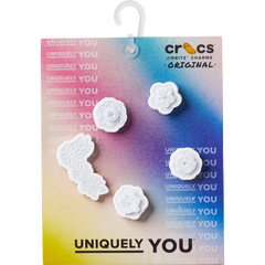 Crocs - White Elegant Floral 5 Pack Jibbitz™ charms