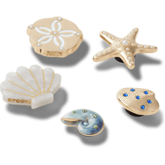 Crocs - Gold Seashell 5 Pack Jibbitz™ charms