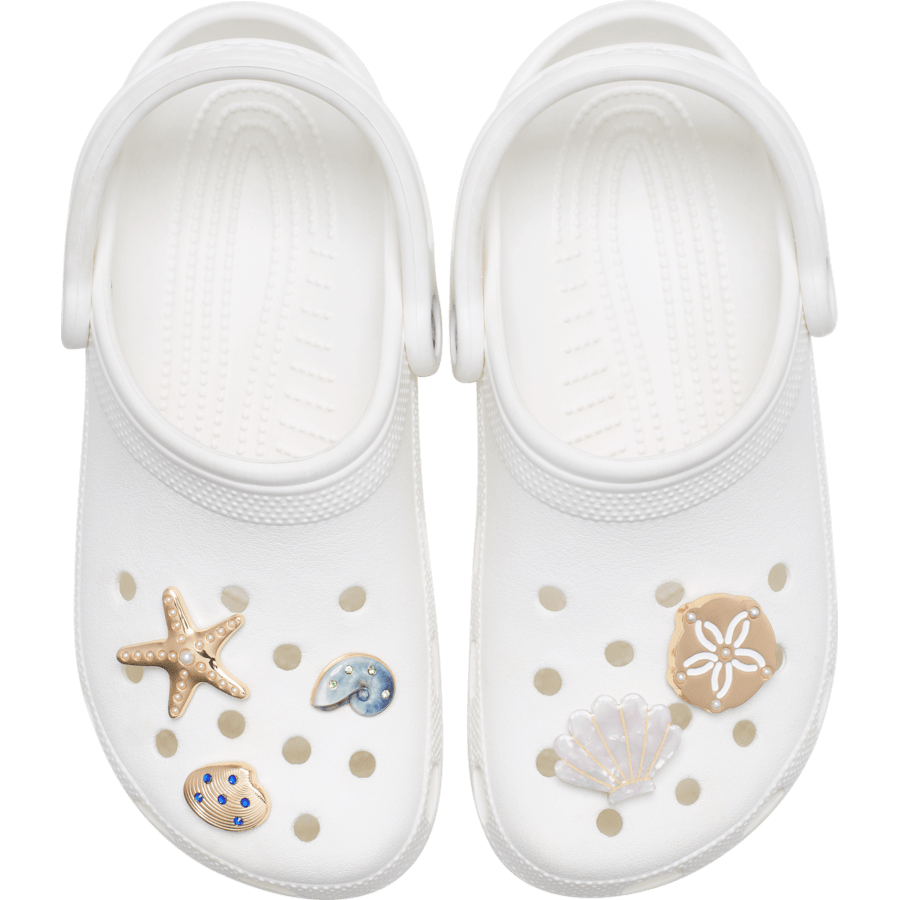 Crocs - Gold Seashell 5 Pack Jibbitz™ charms