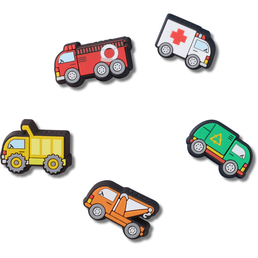 Crocs - Tiny Work Trucks 5 Pack Jibbitz™ charms