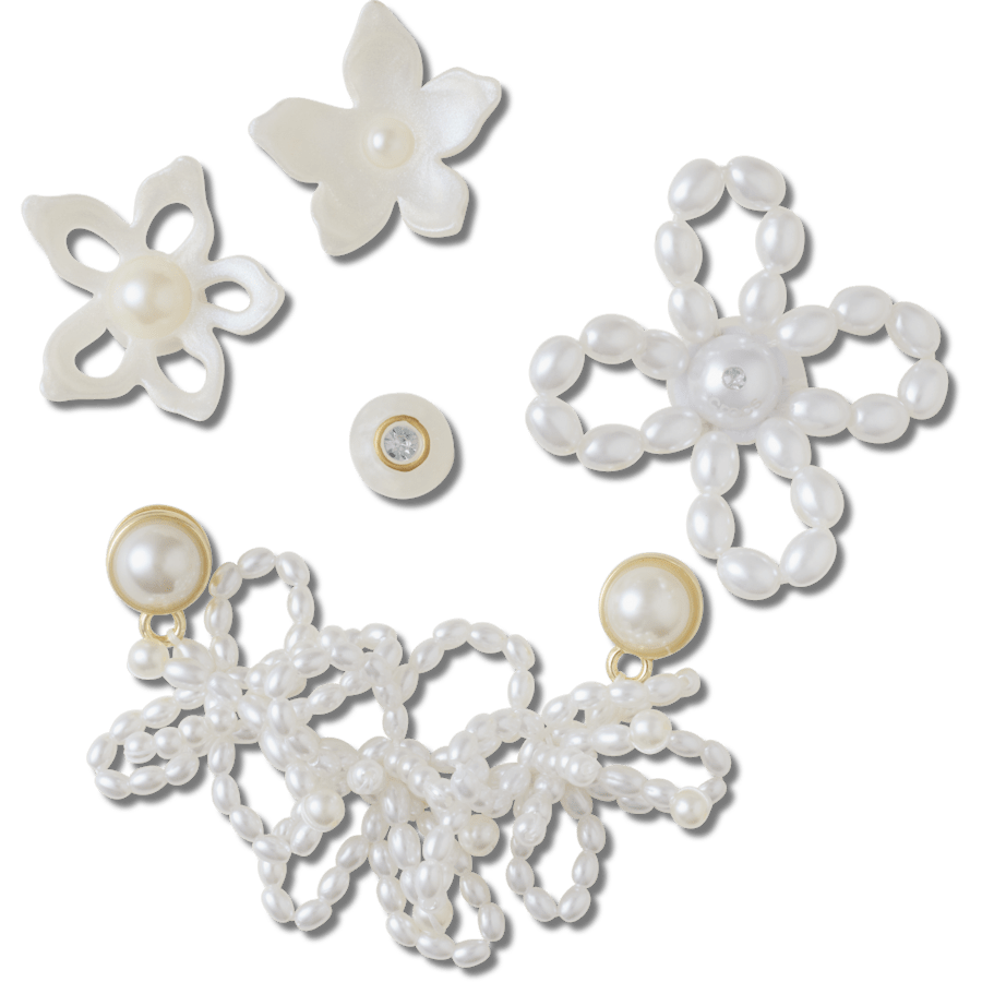 Crocs - White Pearl Beaded 5 Pack Jibbitz™ charms