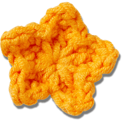 Crocs - Crafted Crochet Orange Star Jibbitz™ charms