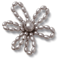 Crocs - Grey Pearl Beaded Daisy Jibbitz™ charms