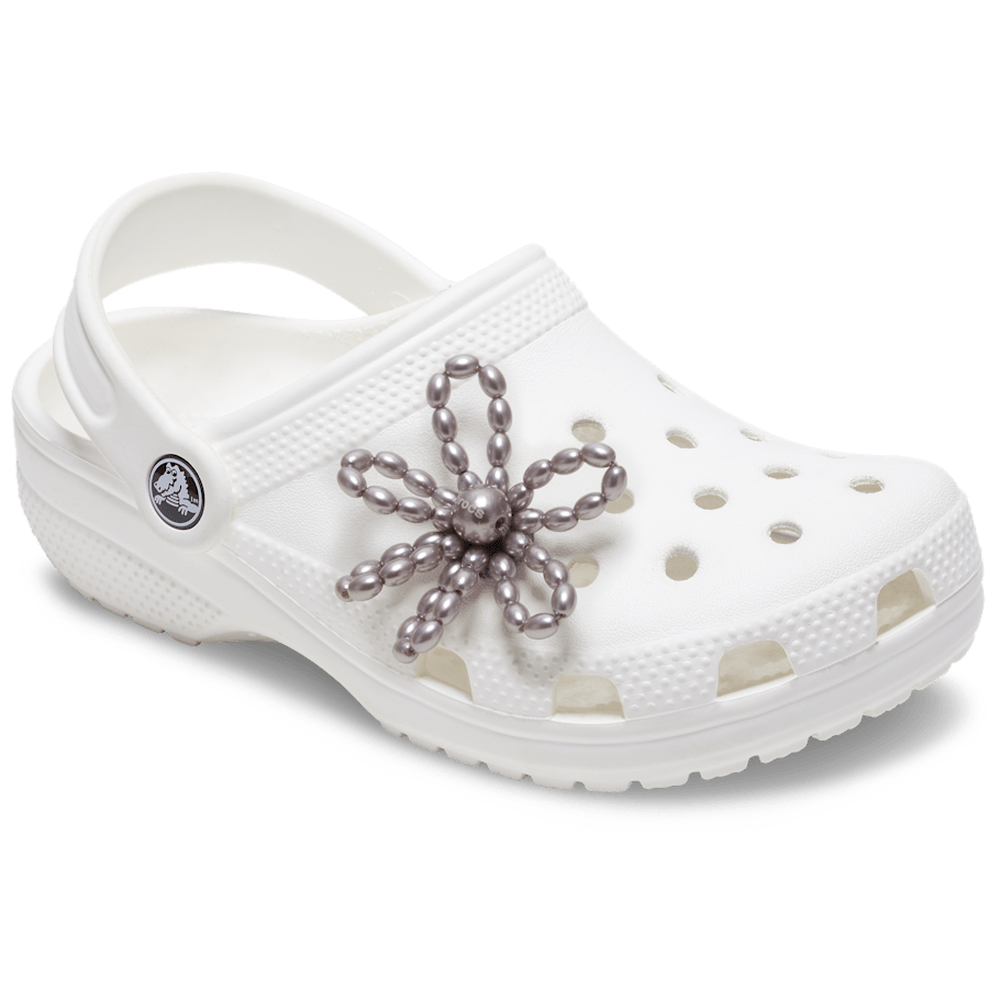 Crocs - Grey Pearl Beaded Daisy Jibbitz™ charms